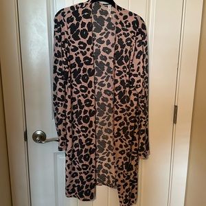 Honey Me Pink leopard Duster